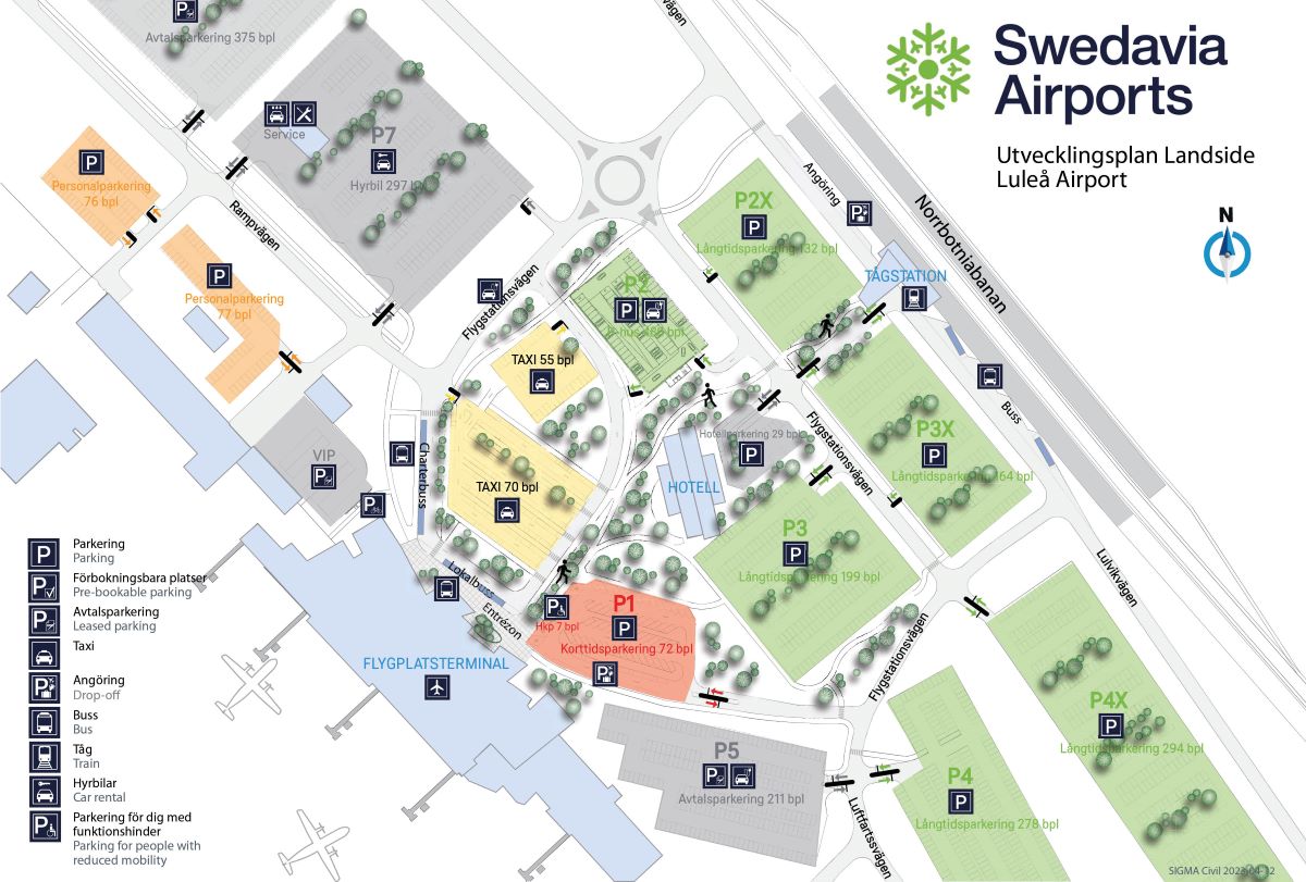 Stationsläge vid Luleå Airport kan bli aktuellt med en östlig dragning av Norrbotniabanan. 