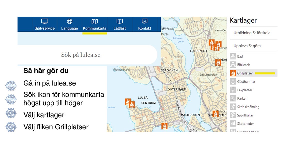 Kommunkartan hittar du även via denna länk. https://kartor.lulea.se/kommunkarta/